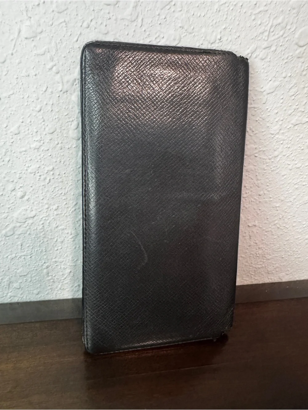 Louis Vuitton Black Taiga Long Wallet